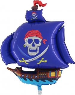 PIRÁTSKA LOĎ modrá (#PirateShip)