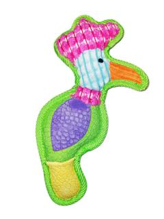Plyšová pískacia hračka pre psa papagáj zelený