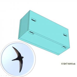 Hniezdna búdka pre vtáky BAT-MAN APUS4-K XPS kombinovaná štvorkomorová pre dážďovníky