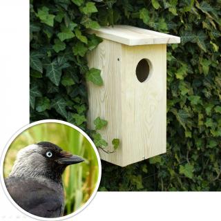 Hniezdna búdka pre vtáky BAT-MAN Corvus pre kavky a sovy, drevo natural, o.80mm