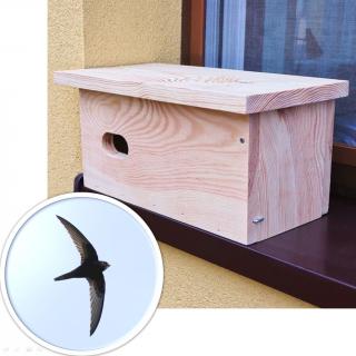 Hniezdna búdka pre vtáky BAT-MAN Parabox - jednokomorová pre dážďovníky, drevo natural