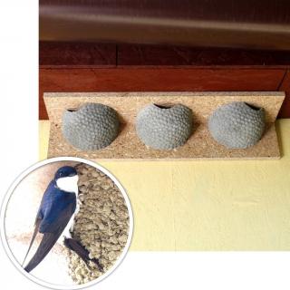 Vtáčie hniezdo BNB Box APZ-1/3 z drevobetónu pre belorítky, trojhniezdo