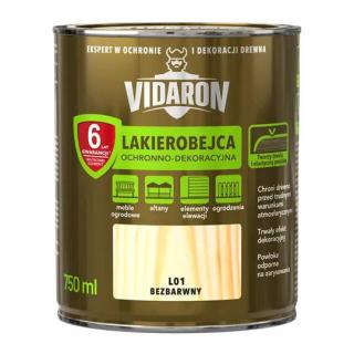 Lakova lazúra VIDARON L01 bezfarebná 0,75l