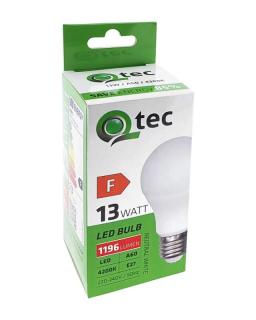 LED žiarovka Qtec 13W A60 E27 4200K