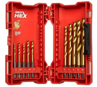 Sada vrtakov do kovu Milwaukee RED HEX SHOCKWAVE™ HSS-G TIN O 10KS