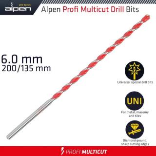 Vrták Alpen Profi Multicut 200x6mm