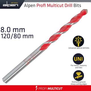 Vrták Alpen Profi Multicut 8x120mm