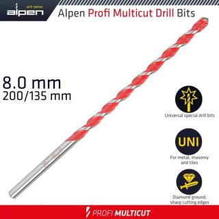 Vrták Alpen Profi Multicut 8x200mm