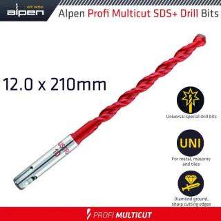 Vrták Alpen Profi Multicut SDS plus 12x210mm