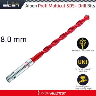 Vrták Alpen Profi Multicut SDS plus 8x160mm