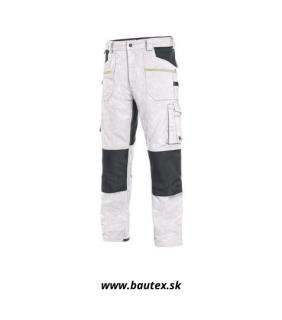 Pracovné nohavice do pásu STRETCH (farba: bielo/šedá)