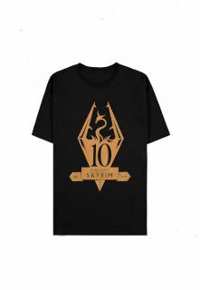 Elder Scrolls V Skyrim - Metallic 10th Anniversary Logo (T-Shirt)