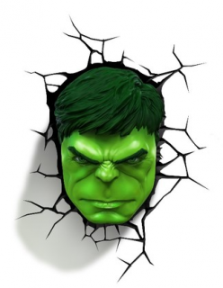 Marvel 3D LED lampa Hulk Face