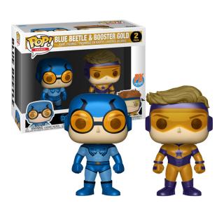 Pop! Heroes - DC Super Heroes - Blue Beetle and Booster Gold Metallic - 2-Pack LC Exclusive
