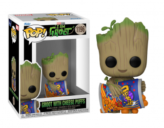 Pop! Marvel - I Am Groot - Groot with Cheese Puffs