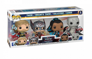 Pop! Marvel - Thor Love and Thunder - Thor / Mighty Thor / Valkyrie / Gorr (Special Edition, 4-Pack)