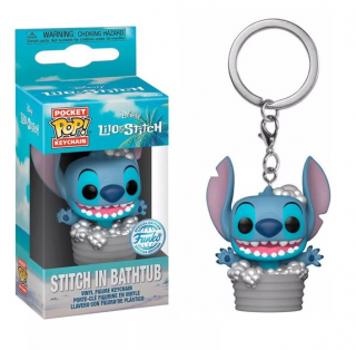Pop! Pocket Keychain - Lilo and Stitch - Stitch in Bathtub