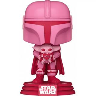 Pop! Star Wars - Valentines Mandalorian with Grogu