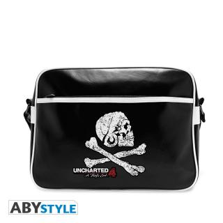 Uncharted 4 Skull Vinyl Messenger Bag