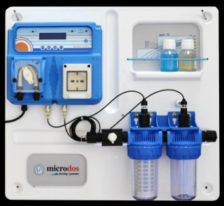 Automatický dávkovač Microdos MP Dual Panel pH dávkovač / RX riadenie solinátora