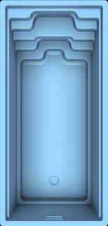 Keramický bazén CORAL 550 Ceramicwall + izolácia PUR penou Farba: Modrá 3D