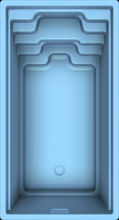 Keramický bazén CORAL 550 POLIAMID + Ceramicwall + izolácia PUR penou Farba: Modrá 3D