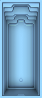 Keramický bazén CORAL 700 Ceramicwall + izolácia PUR penou Farba: Modrá 3D