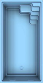 Keramický bazén JADE 670 Ceramicwall + izolácia PUR penou Farba: Modrá 3D