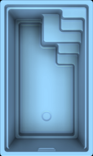 Keramický bazén SAPHIR 450 Ceramicwall + izolácia PUR penou Farba: Modrá 3D