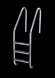 Rebrík, s veľkým rádiusom 2-stupňový AISI304