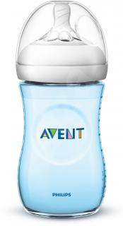Dojčenská fľaša Natural PHILIPS AVENT - plast, modrá, 260ml