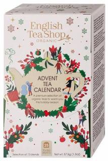 ETS malý biely čajový adventný kalendár, 25 sáčkov
