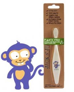 JACK N'JILL detská rozložiteľná kefka na zuby Opice
