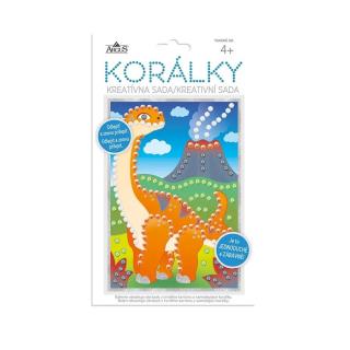 Kreatívne tvorenie - obrázok z korálikov - Dinosaurus