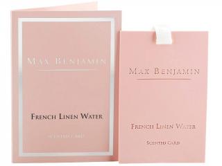MAX BENJAMIN luxusná vonná karta French Linen Water, 1ks