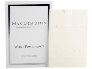 MAX BENJAMIN luxusná vonná karta White Pomegranate, 1ks