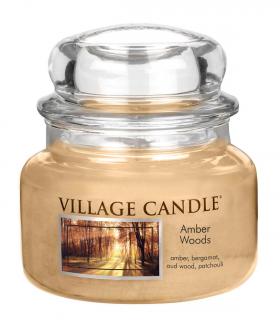 VILLAGE CANDLE vonná sviečka v skle Amber Woods, malá