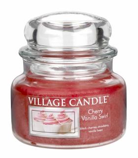 VILLAGE CANDLE vonná sviečka v skle Cherry Vanilla Swirl, malá