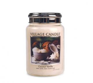 VILLAGE CANDLE vonná sviečka v skle Coconut Vanilla, veľká