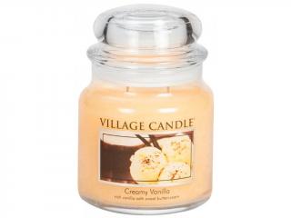 VILLAGE CANDLE vonná sviečka v skle Creamy Vanilla, stredná