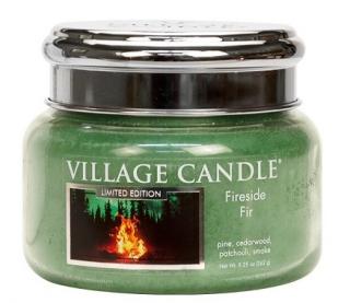 VILLAGE CANDLE vonná sviečka v skle Fireside Fir, malá