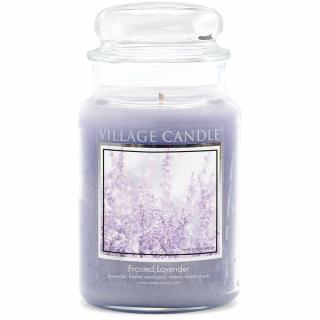 VILLAGE CANDLE vonná sviečka v skle Frosted Lavender, veľká