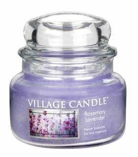 VILLAGE CANDLE vonná sviečka v skle Rosemary Lavender, malá