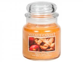 VILLAGE CANDLE vonná sviečka v skle Warm Apple Pie, stredná