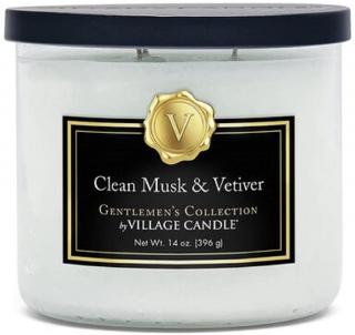 Vonná sviečka v skle Clean Musk & Vetiver, stredná