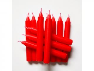 ZVONIACÍ STROMČEK sviečky červené (12x95mm), 12ks