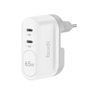 Budi 326RE nabíjačka mobilných zariadení 2xUSB-C, PD65W