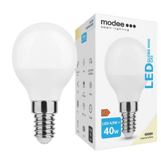 Modee Lighting LED žiarovka E14 4,9W 4000K MINI G45 (40W)
