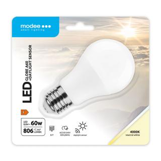 Modee Lighting LED žiarovka so senzorom 8,8W/A60/E27/4000K