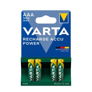 VARTA nabíjateľné batérie 1000mAh 4ks AAA